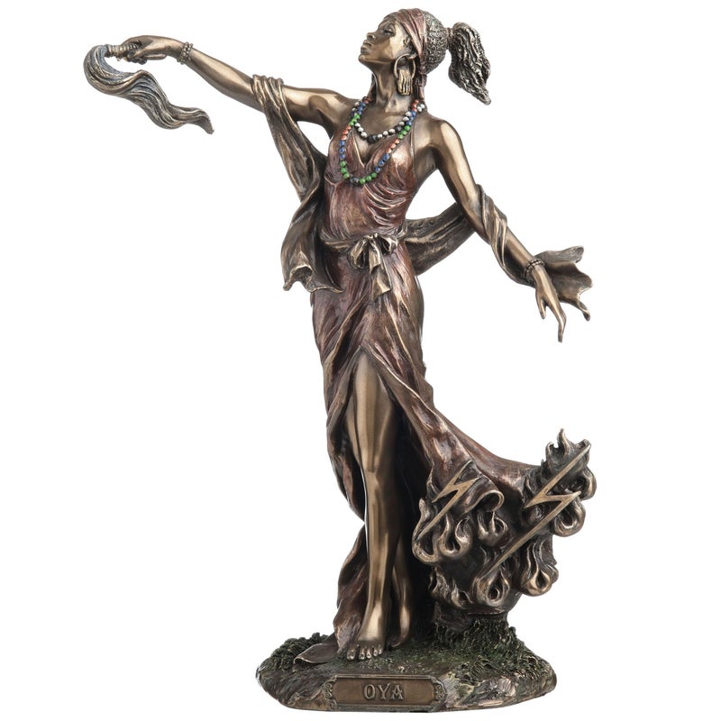 Unicorn Studio OYA - Goddess of Wind, Storm and Transformation Figurine, Bronze Color - Image 1